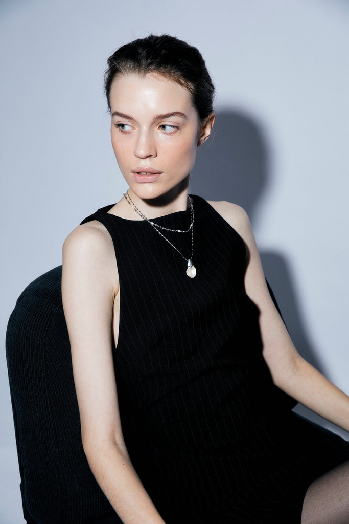 Keshi Flat Pearl Pendant Necklace - Nakamol