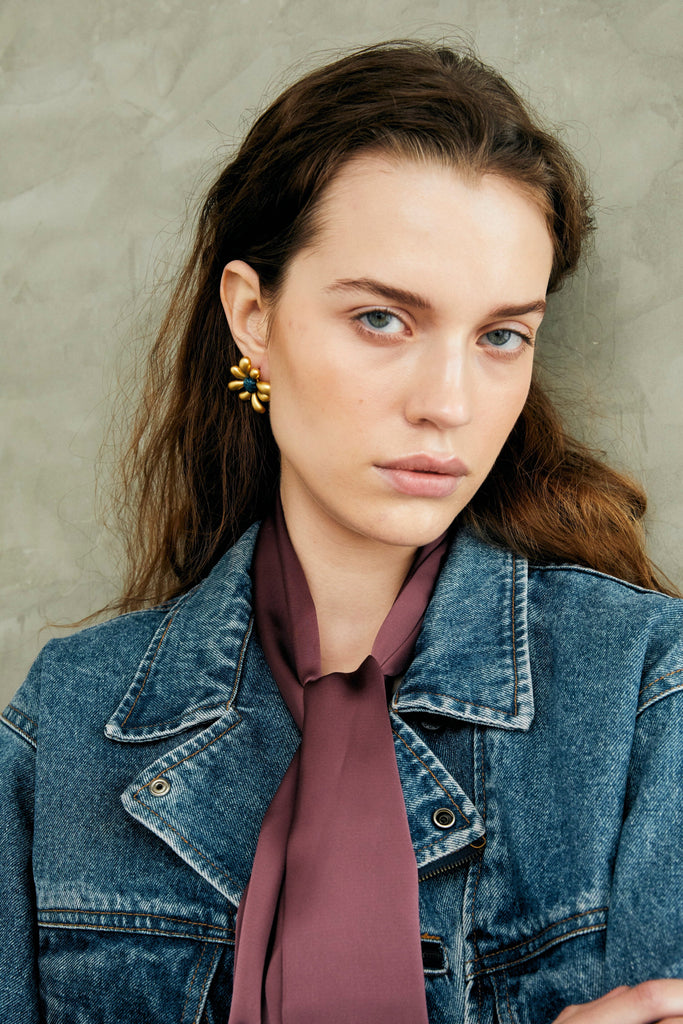 Blue Flora Earrings - Nakamol