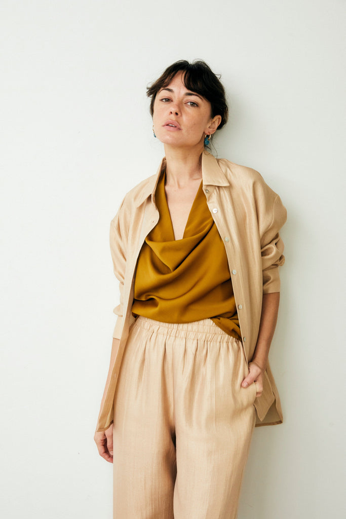 Malachite Gold Huggie Earrings - Nakamol