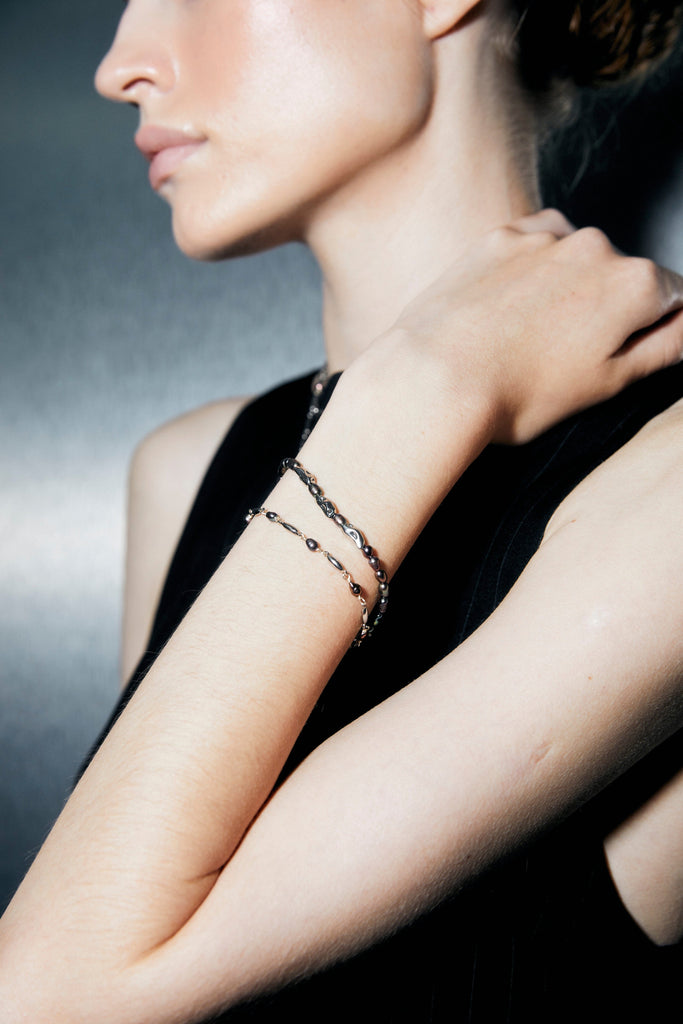 Grey Pearl Combo Bracelet - Nakamol