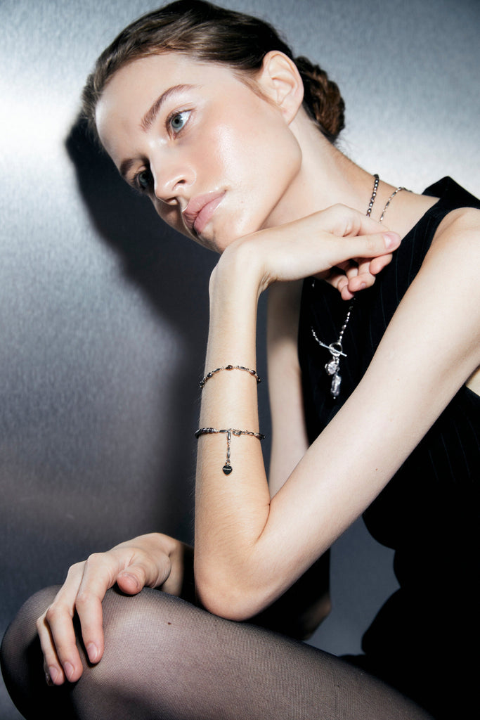 Grey Pearl Combo Bracelet - Nakamol