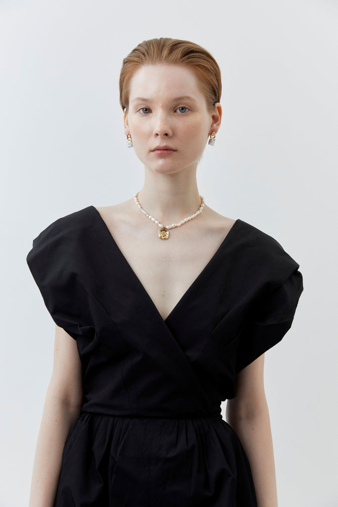 Rice Pearl Gold Pendant Necklace - Nakamol