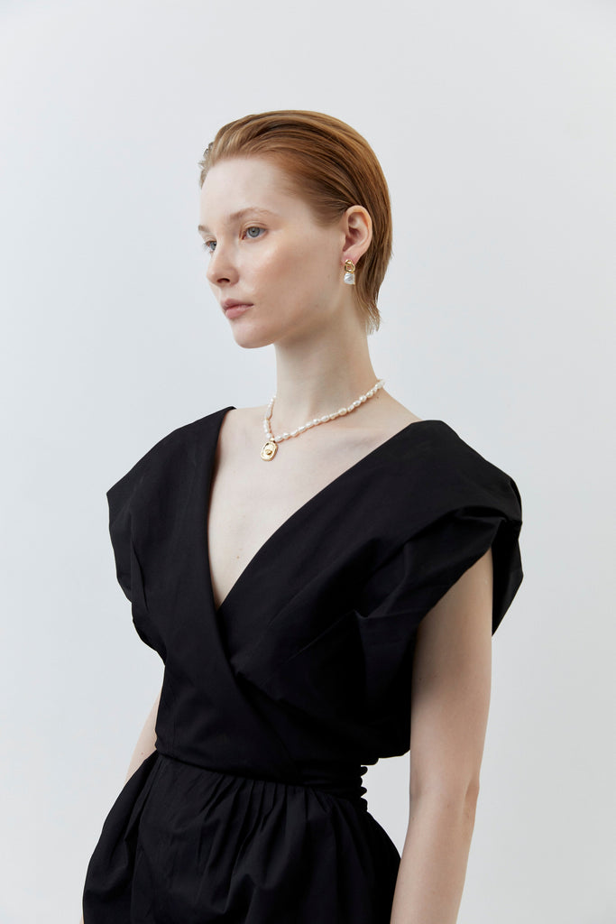 Rice Pearl Gold Pendant Necklace - Nakamol