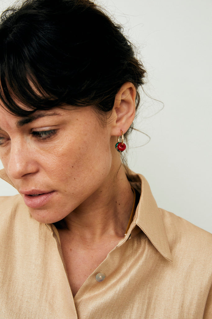 Festive Stone Huggie Earrings - Nakamol