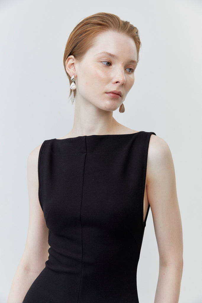 White Pearl Drop Rhodium Earrings - Nakamol