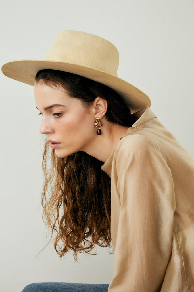 Pink Smoky Quartz Drop Earrings - Nakamol
