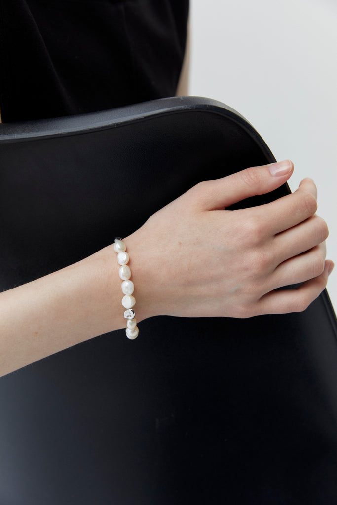 Chunky White Pearl Bracelet - Nakamol