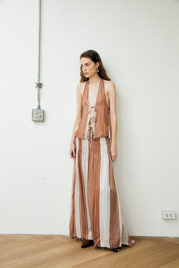 Baguette Pink Dalmatian Agate Gold Earrings - Nakamol