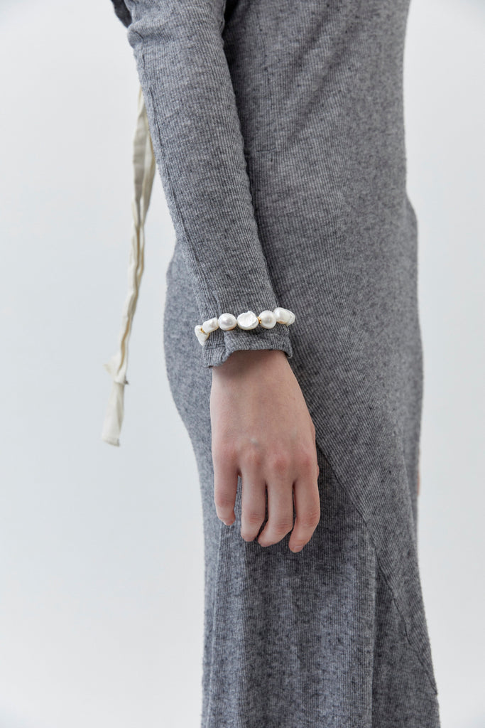 Chunky White Single Strand Bracelet - Nakamol