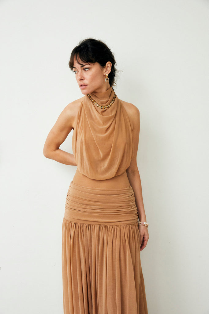 Chunky Peach Stone  Stretchy Bracelet - Nakamol