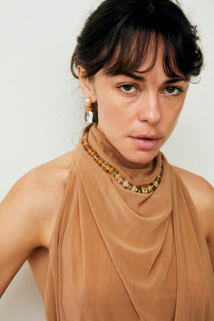 Clear Crystal Mix Drop Earrings - Nakamol