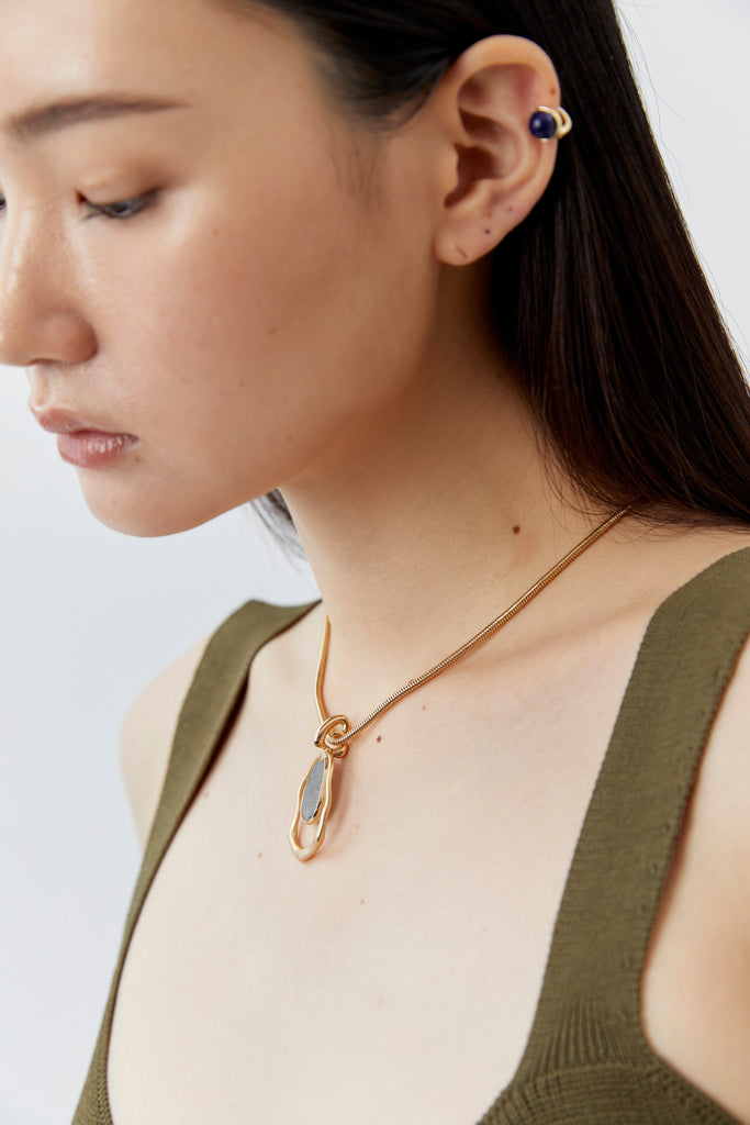 Labradorite Gold Frame Necklace - Nakamol