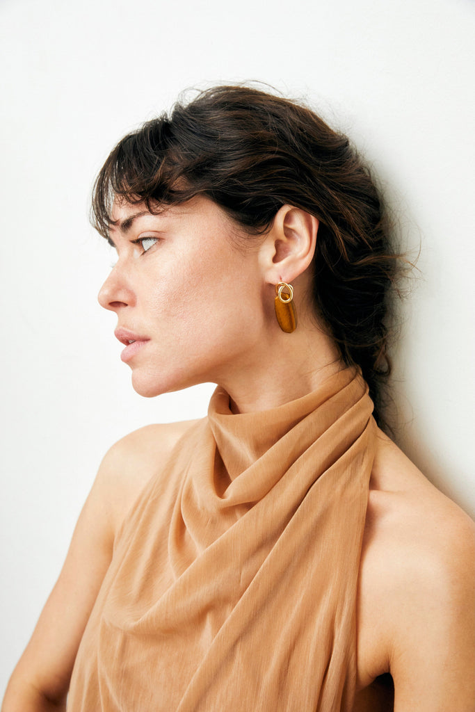 Sand Stone Drop Earrings - Nakamol