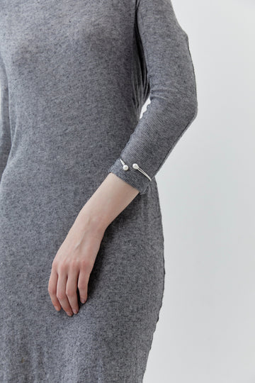 Rhodium Pearl Bangle - Nakamol