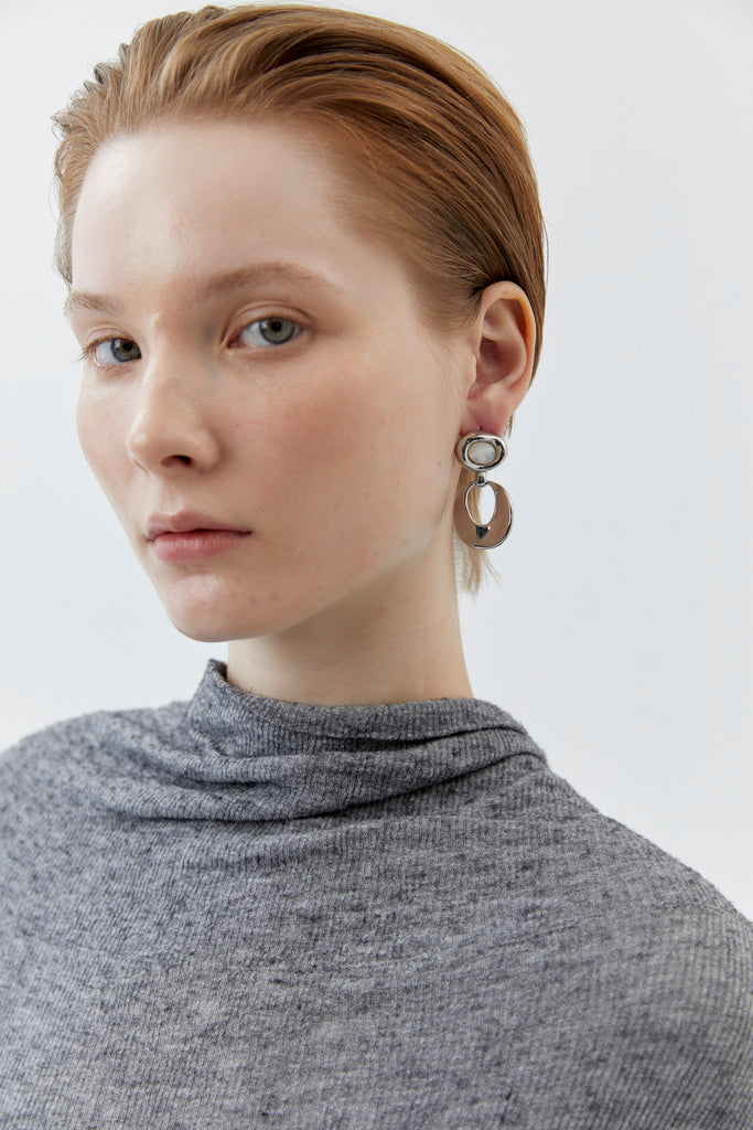 Sterling Rhodium Earrings - Nakamol