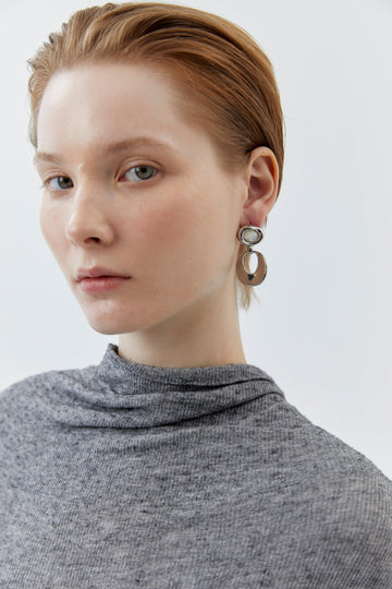 Sterling Rhodium Earrings - Nakamol