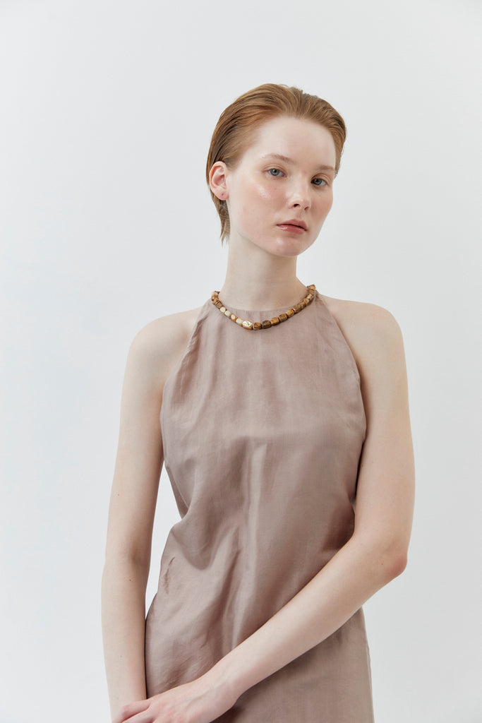 Brown Agate Beaded Short Necklace - Nakamol