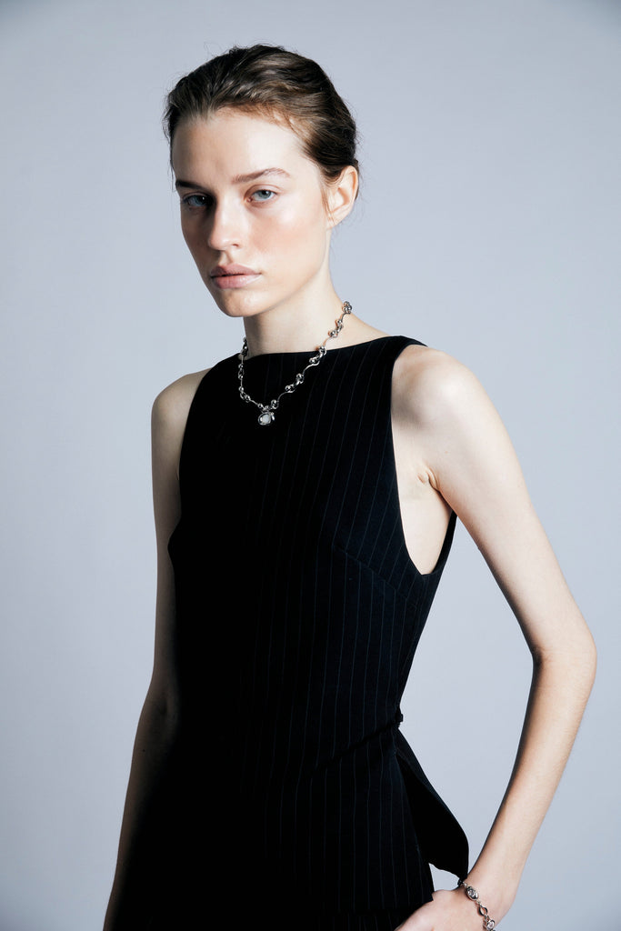 Moonstone Curve Ball Chain Necklace - Nakamol