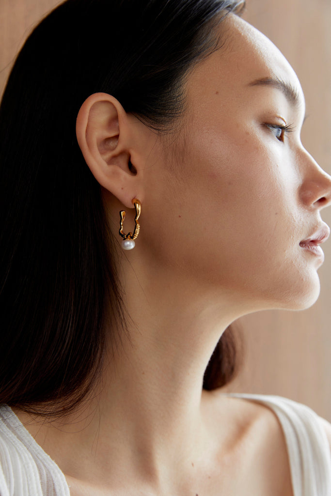 Gold Filigree Earrings - Nakamol