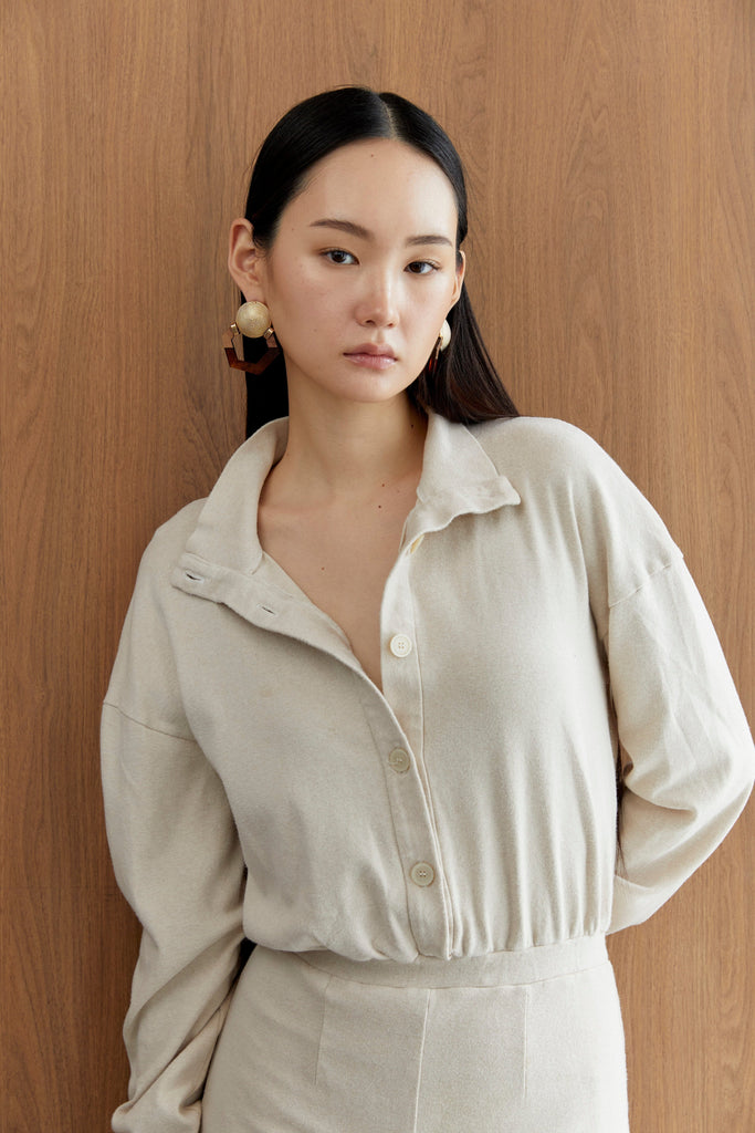 Brown Gold Pentagon Earrings - Nakamol