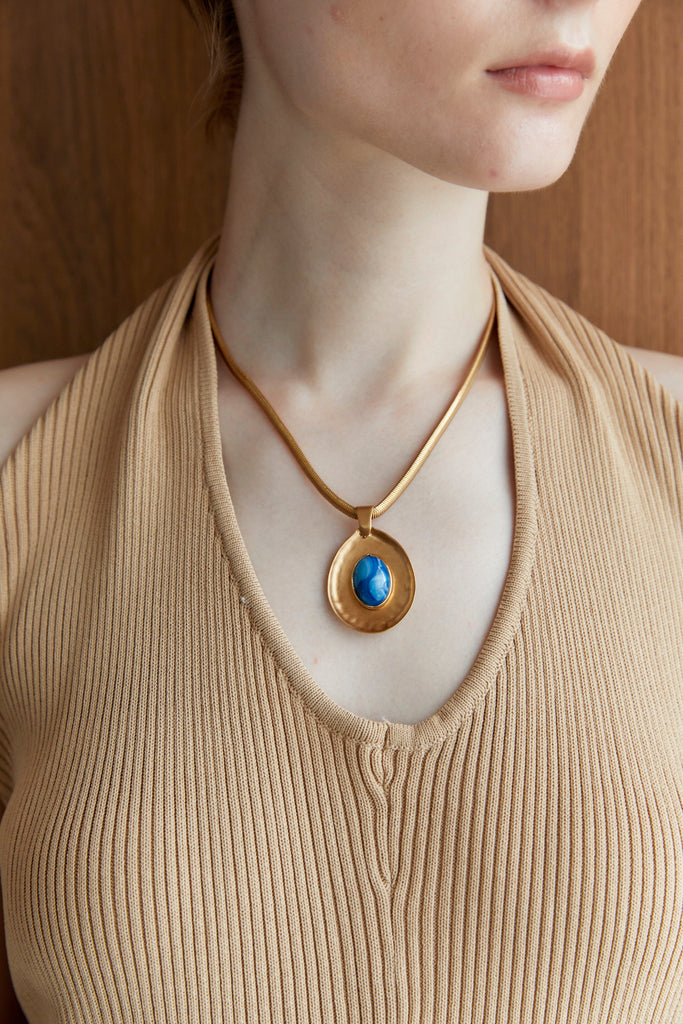 Gold Teardrop Pendant Necklace - Nakamol