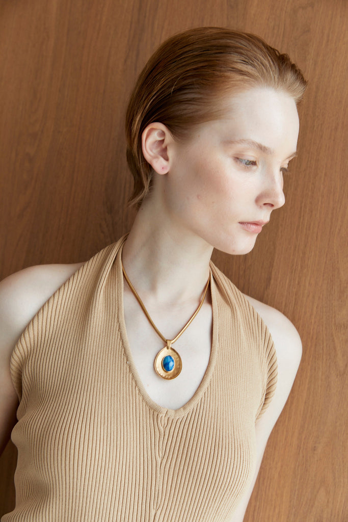 Gold Teardrop Pendant Necklace - Nakamol