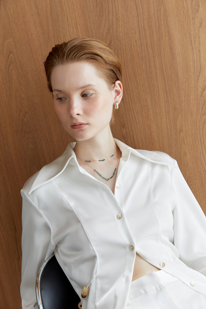 Turquoise Gold Dainty Necklace - Nakamol