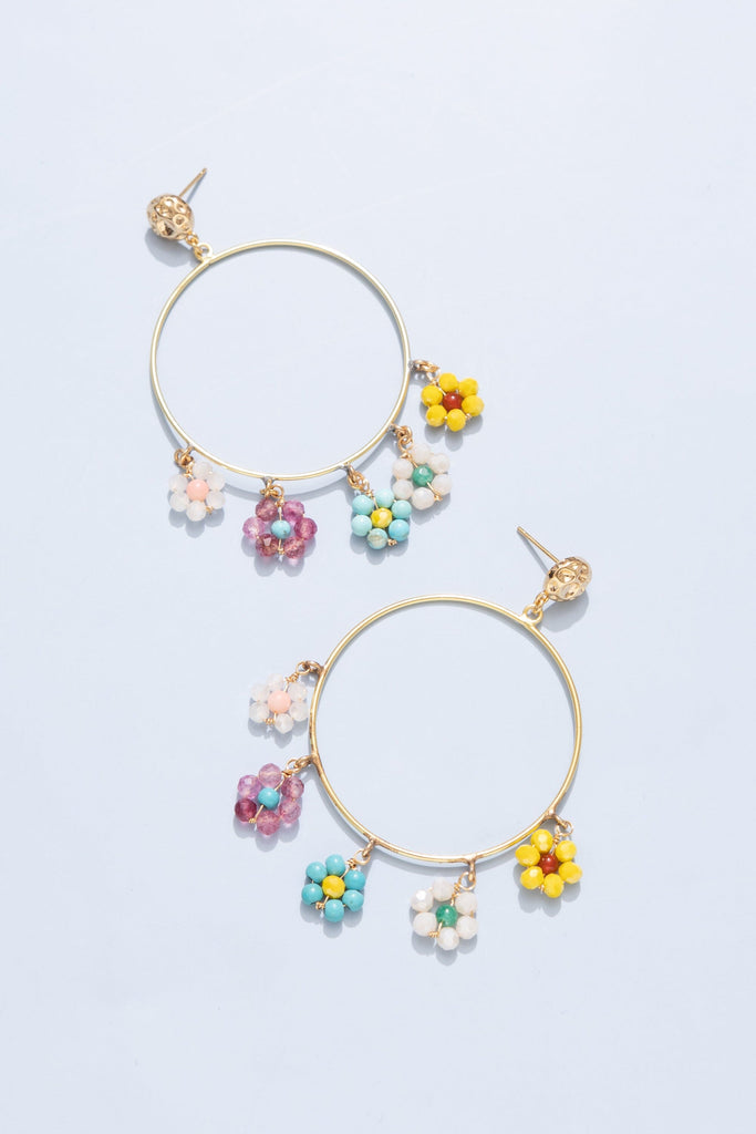 Floral Hoop Delight Earrings - Nakamol