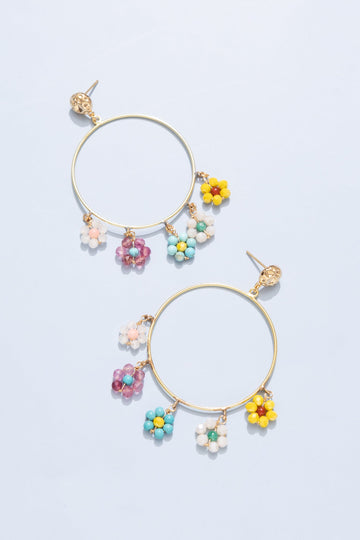 Floral Hoop Delight Earrings - Nakamol