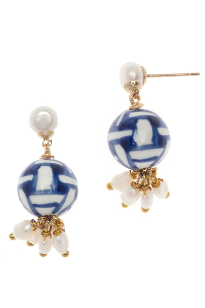 Delicate Blue Drop Earrings - Nakamol