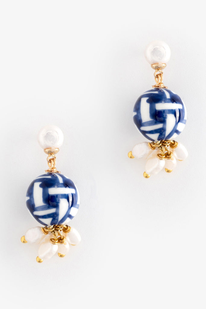Delicate Blue Drop Earrings - Nakamol