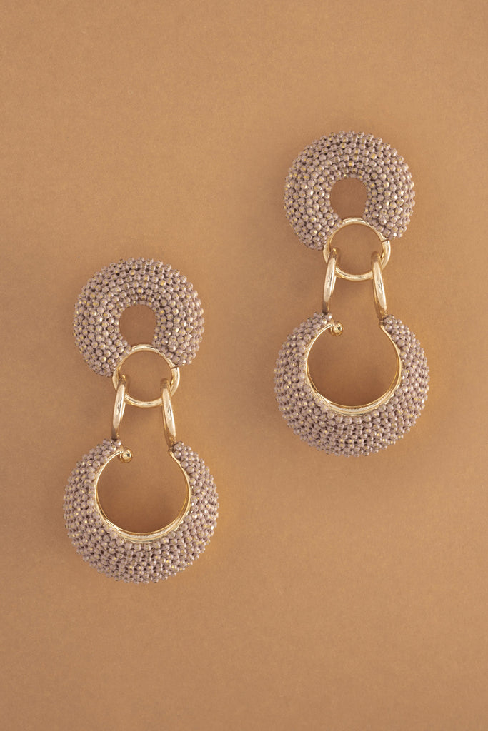 Peach Geometric Earrings - Nakamol
