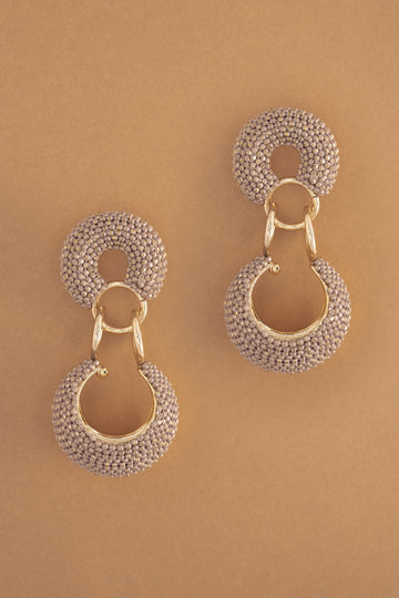 Peach Geometric Earrings - Nakamol