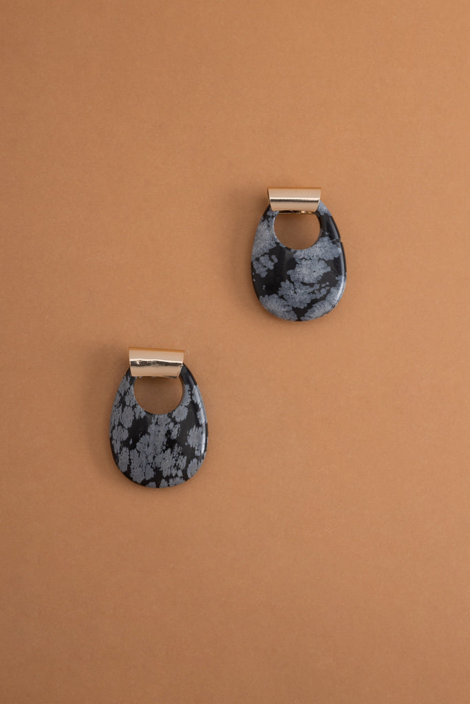 Dalmatian Agate Geometrical Earrings - Nakamol