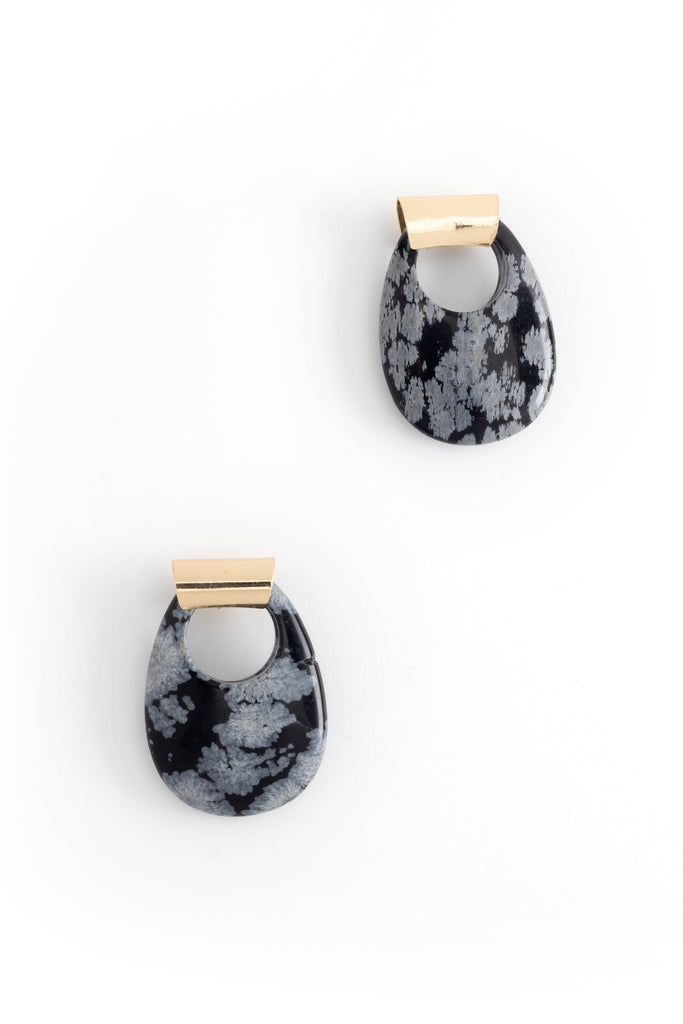 Dalmatian Agate Geometrical Earrings - Nakamol