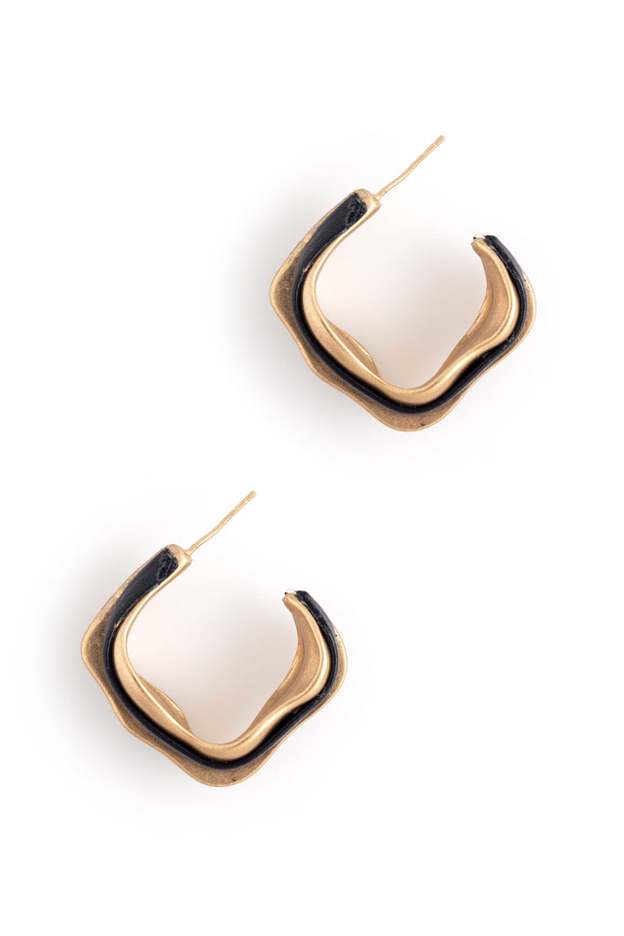 Black Rhodium Gold Earrings - Nakamol