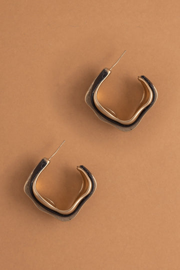 Black Rhodium Gold Earrings - Nakamol