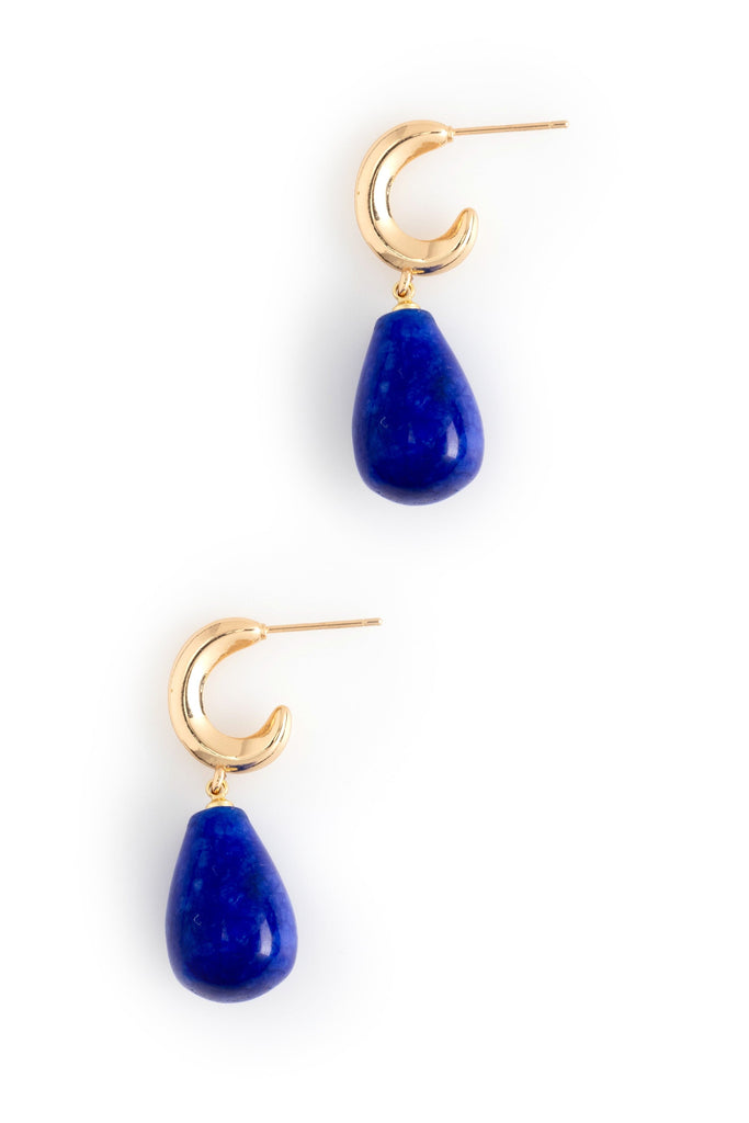 Lapis Lazuli C-Hook Earrings - Nakamol