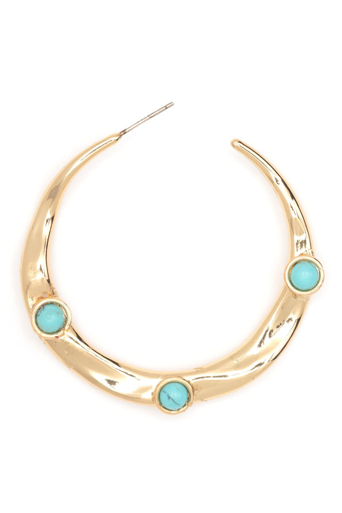 Turquoise Crescent Earrings - Nakamol