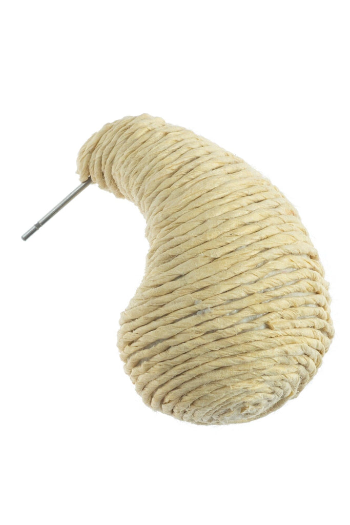 CREAM TEXTURED SHELL EARRINGS - Nakamol