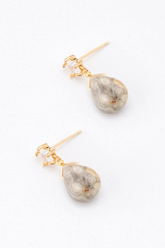 Pear Stone Drop Earrings - Nakamol
