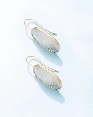 Oval Labradorite Hook Earrings - Nakamol