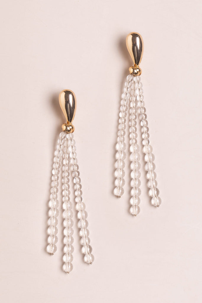 Crystal Ball Fringe Earrings - Nakamol