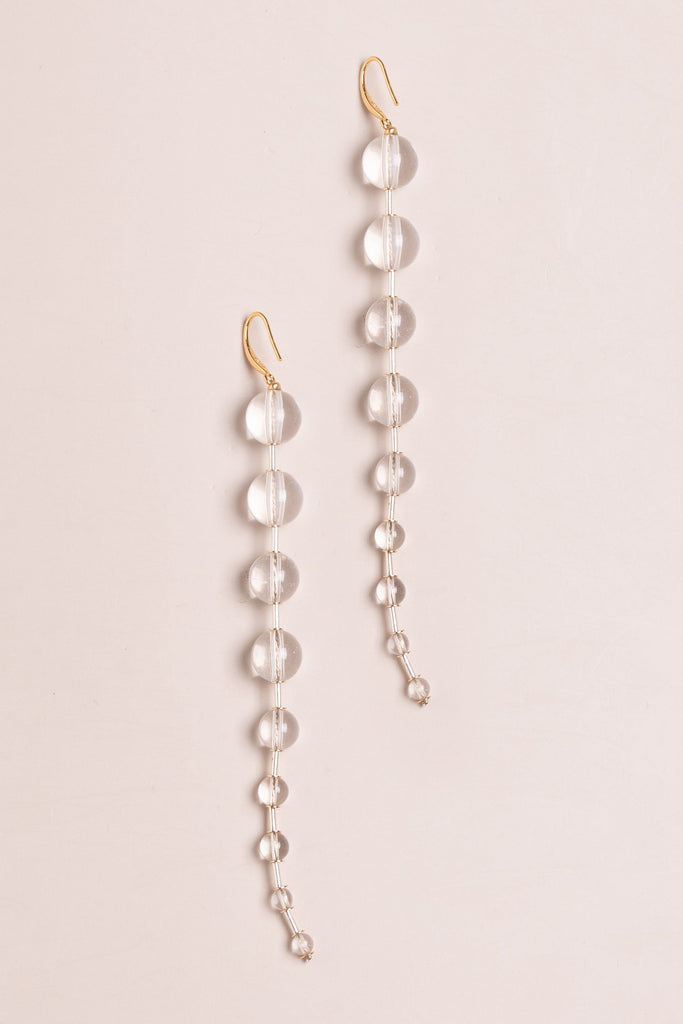 Crystal Ball Drop Earrings - Nakamol