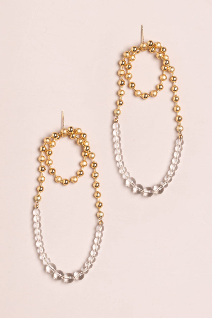 Crystal and Gold Earrings - Nakamol