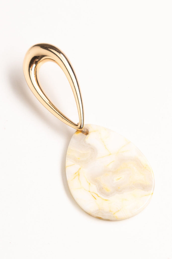 Creamy Stone Drop Earrings - Nakamol