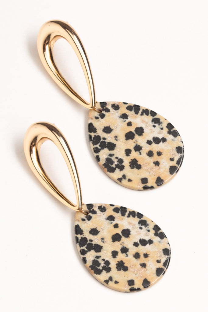 Dalmatian Stone Drop Earrings - Nakamol