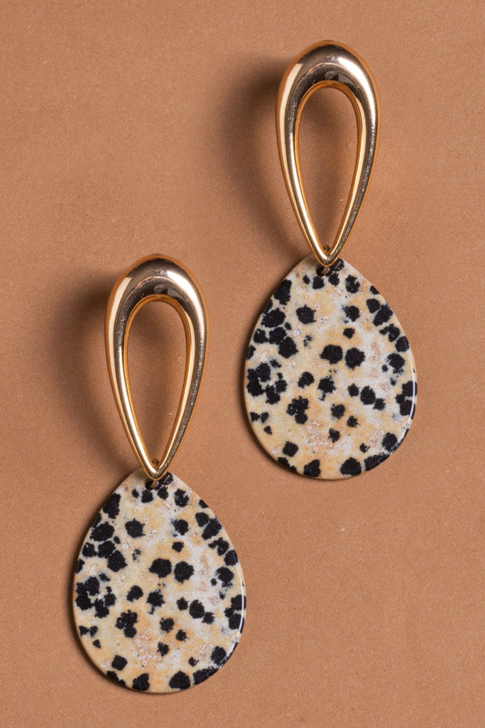 Dalmatian Stone Drop Earrings - Nakamol
