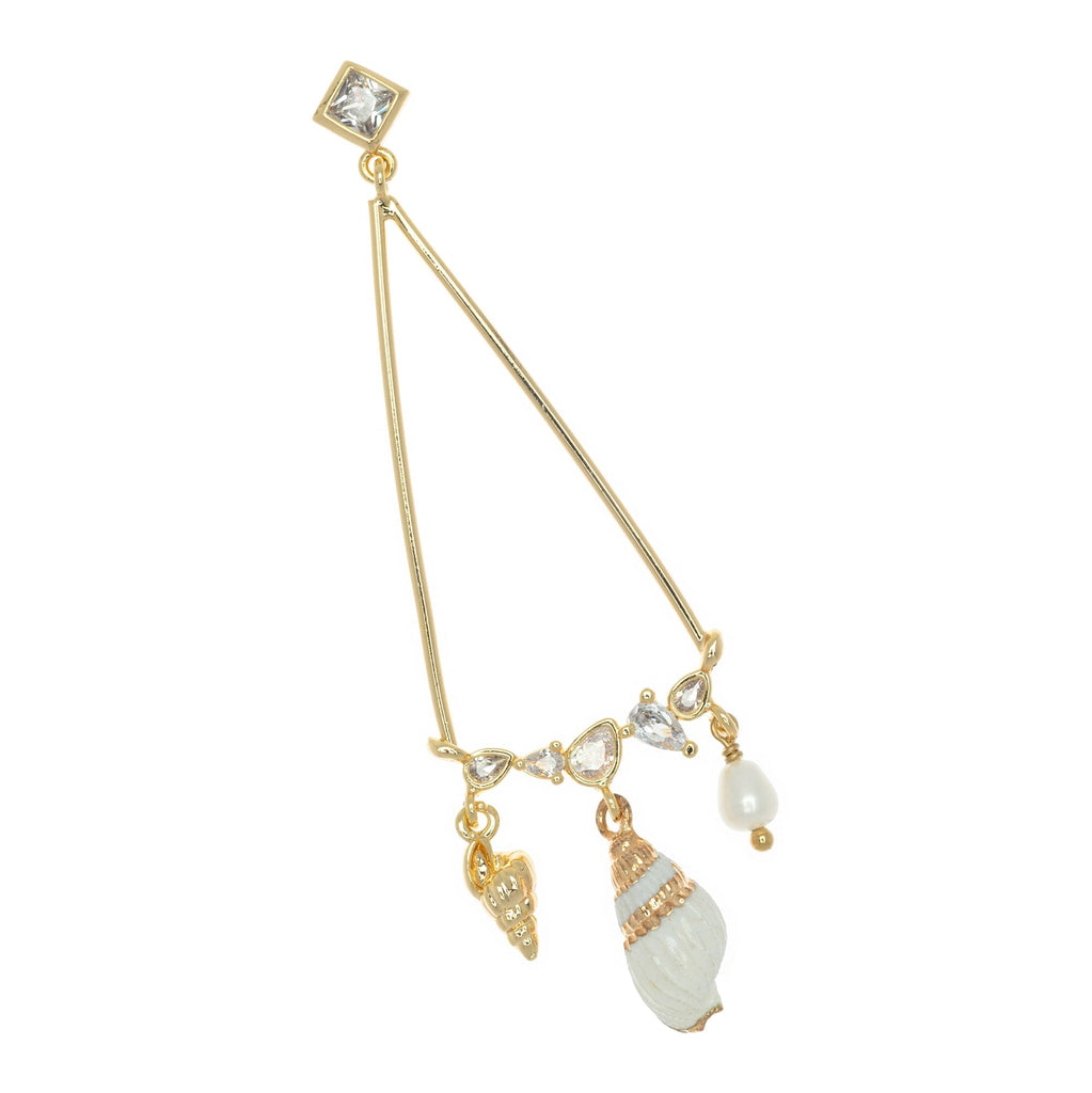 GOLD CHAIN DROP FRINGE EARRINGS - Nakamol