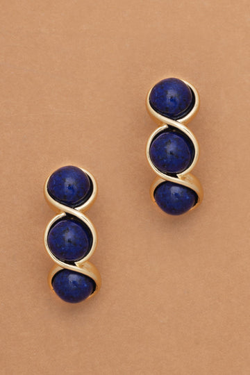 Triple Lapis Earrings - Nakamol